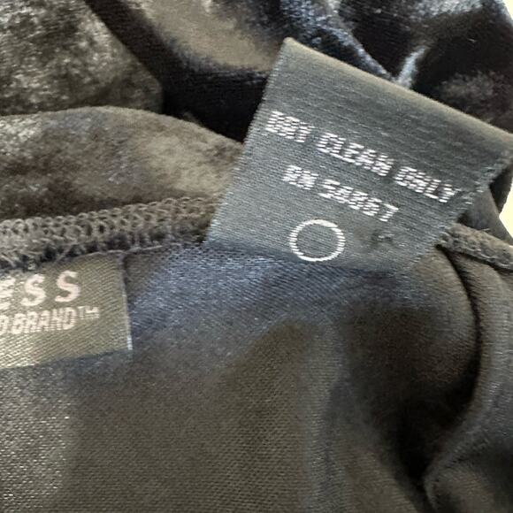 Vintage Express Maxi Skirt Y2K 90s Women Medium Black Velvet Witchy Vamp Goth - Picture 8 of 9